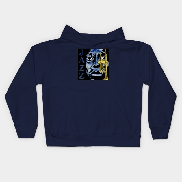 Jazz: A tribute to Bebop Kids Hoodie by SvanO Design